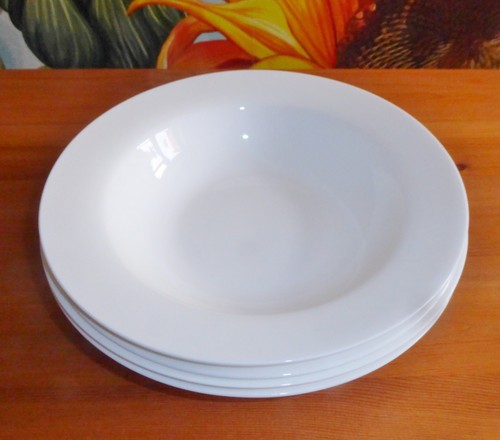 White porcelain soup - white,