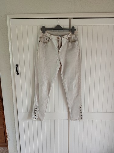 Cream skinny jeans - jeans, with