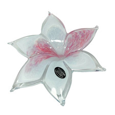 Murano Blown Glass Flower Pink