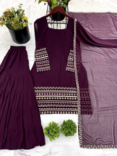 Dark Maroon Heavy Georgette