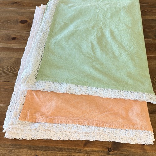 Shabby chic tablecloth green - tablecloth,