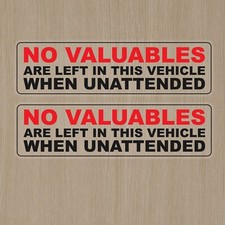 No Valuables OR Tools Left In