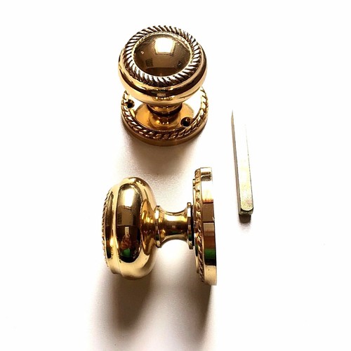 Georgian polished brass sprung - polished,
