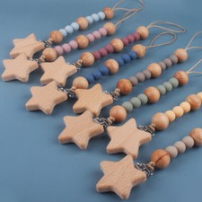 Star shape wooden dummy - star, clips