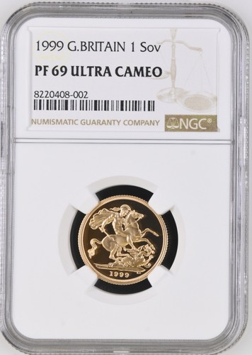 1999 gold proof full sovereign - 1999,