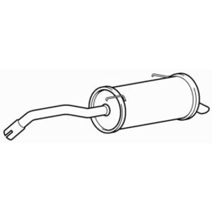 Rear exhaust silencer back - silencer, box