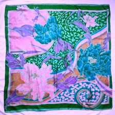Vintage Thai silk scarf -