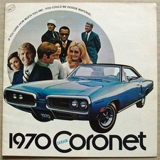 DODGE Coronet LF Canada Market Car Sales Brochure 1970 70 Super Bee R/T