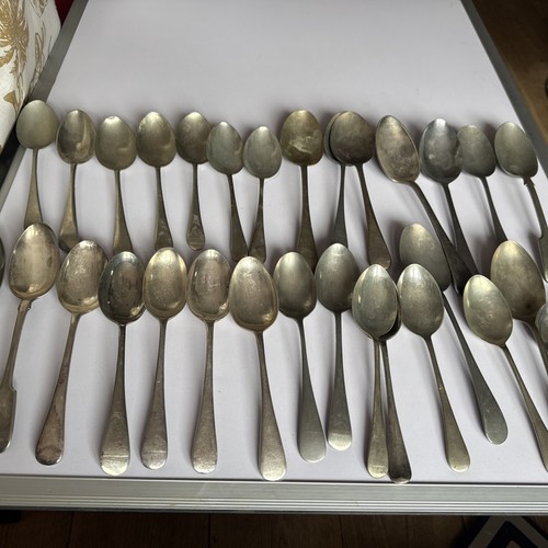 Silver plated spoons - silver,