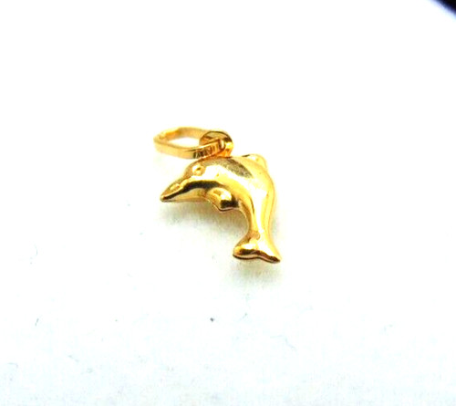 9ct gold dolphin pendant - 9ct,