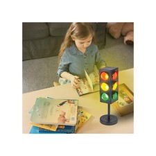 Large Desktop Traffic Light Toy Lamp with Base - Road Signs Safety Pretend Play