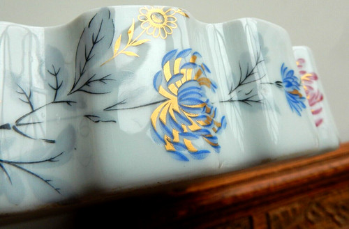 French flan dish painted - flan,