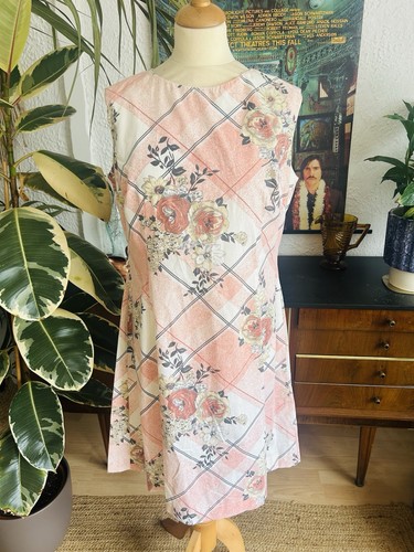 Vintage 1960s floral check - 1960s,