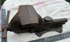 VINTAGE HEUER VICE 5 BLACKSMITHS BENCH VICE WITH ANVIL GERMAN MADE