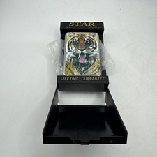 Star Oil Lighter - Tiger Design. Working