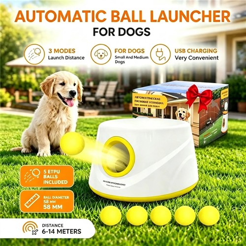 Automatic dog ball - dog, launcher