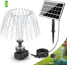 SZMP Garden Solar Fountain Pump Set, Battery Powered for Pond, Patio Hummingbird