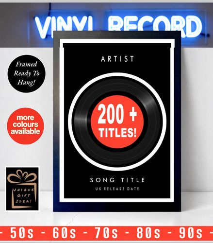 Framed vinyl singles 200 - framed,