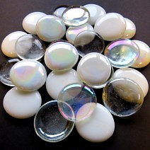 6 x Extra Large Glass Pebbles