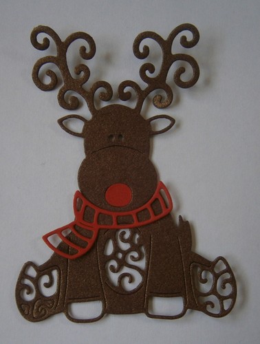 Tattered lace reindeer - lace,