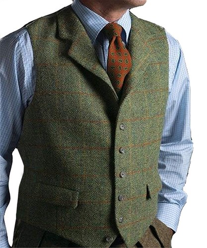 Mens tweed waistcoat vintage - mens,