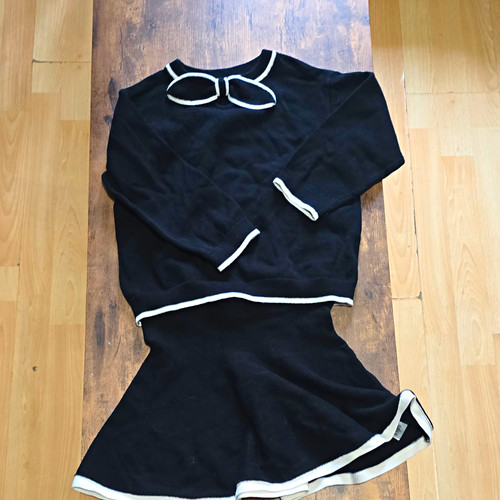 Black white knit cotton - h&m,
