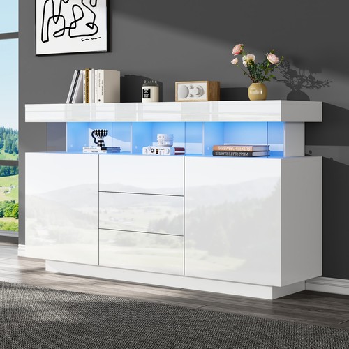 High gloss sideboard - high,