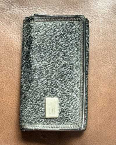 Dunhill black leather trifold - dunhill,