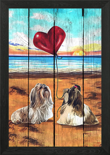 Shih tzu framed - framed, art