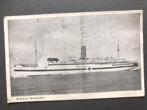 Antique ww1 postcard hmat - antique,