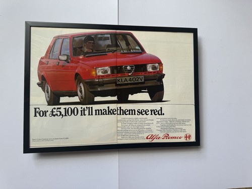 Framed 1980 alfa romeo - framed,