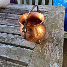 Copper cauldron planter
