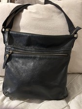 Fat Face Black Leather