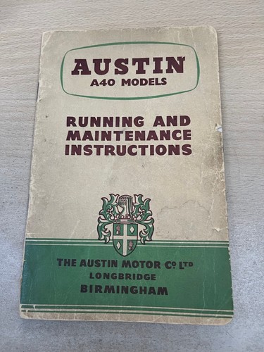 Austin a40 running and - austin,