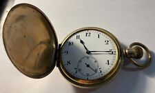Gold-plated Geneva Watch Case Co Temeraire Full Hunter Pocket Watch 17J Working