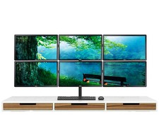 6 Monitor Trading Desktop PC Setup i7 32GB RAM 1TB SSD Win 11 Pro Nvidia GT710