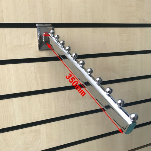 Ball slatwall arm chrome - 11,