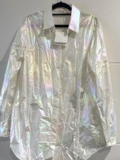 BNWT SASS & BIDE 'Pearls Are Forever' Opalescent White Shirt - Size 10 - $350