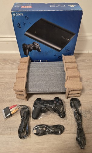 Boxed ps3 super slim 500 - boxed, gb