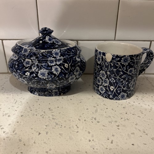 Burleigh blue calico cup and - calico,