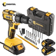 Cordless Drill Set 21V Hammer Drill 2000mAh Batteries 25+3 Torque 42N.m 2 Speed
