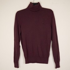 Lacoste Men's Maroon 100% Wool