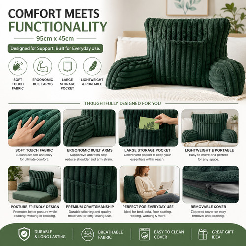 Faux fur backrest reading - faux,