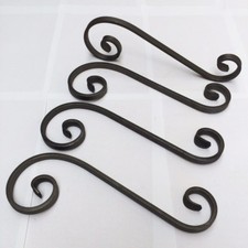 4 Wrought Iron Scrolls Weldable Mild Steel Gates Railings Rails Metal Decorative