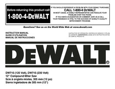 DeWALT DW715 Miter Saw