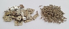 4x Folding Butt Silver Hinges Door Wooden Box ( 18mm x 16mm ) with Screws Set