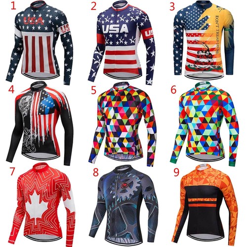 Men cycling team jersey - team, long