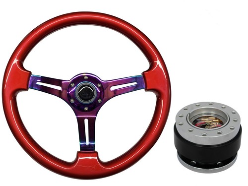 Red neo chrome steering - red, ts