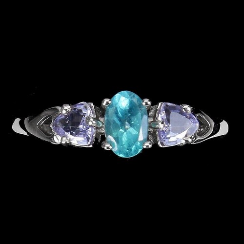 Silver ring tanzanite - ring, apatite