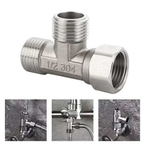 Stainless steel t adapter - stainless,